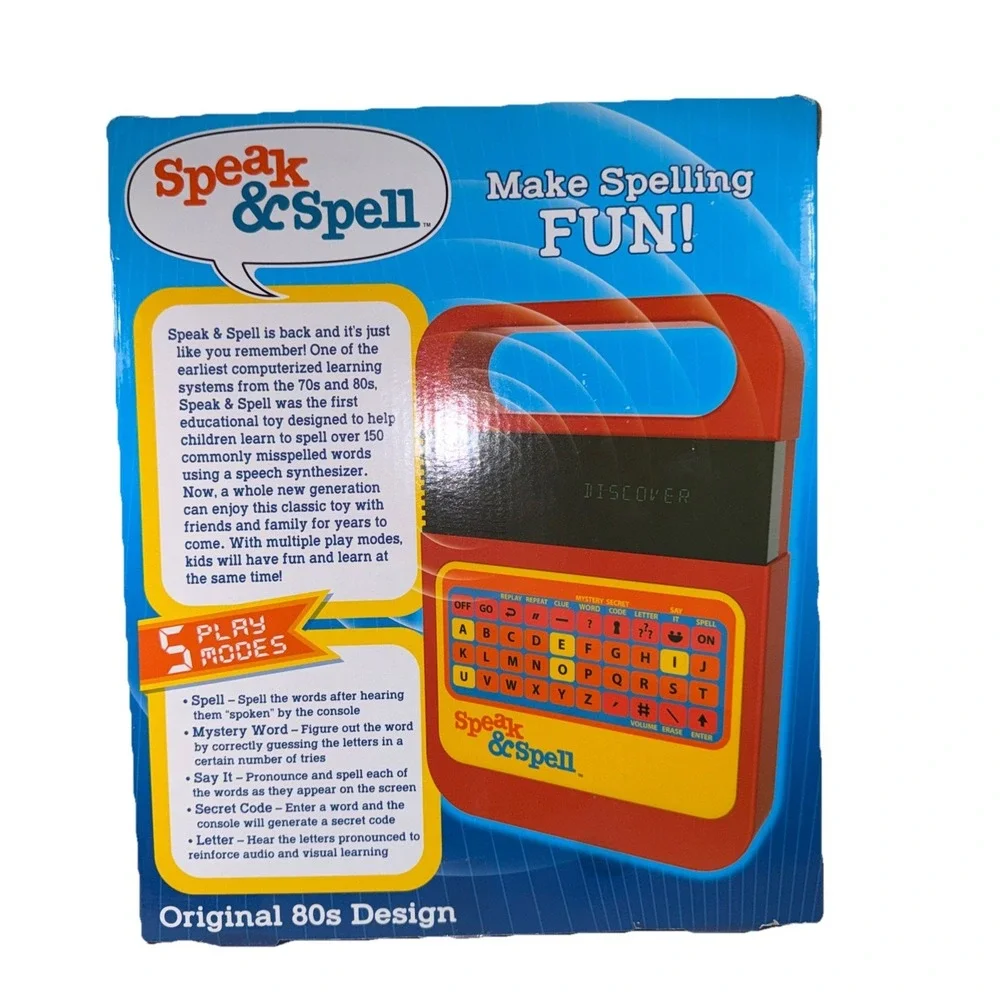 NIB‎ Speak & Spell Electronic Game Educational Learning Toy Games 80's Design